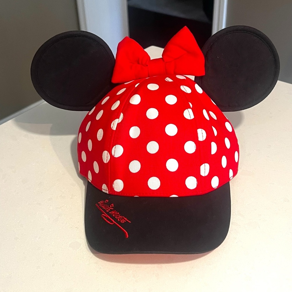 Disney Red and Black Minnie Mouse Hat